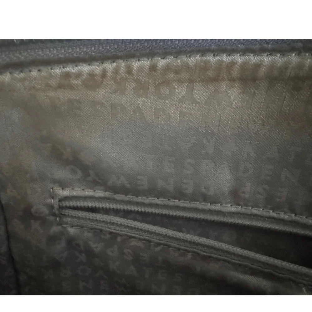 Kate Spade Alanie Lewis Drive‎ Suede Pebbled Leather Gray Shoulder Large Bag